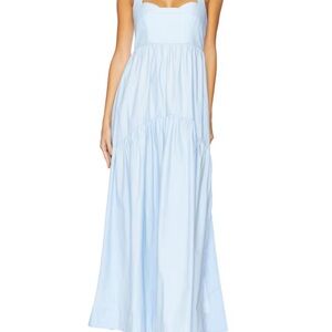 Worn once Shona Joy Pale Blue Sleeveless Maxi Dress with Side Slit